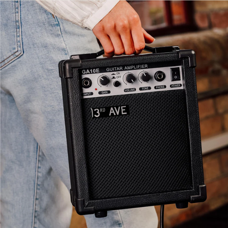 X-3rd Avenue 10W Electric Guitar Amplifier – Portable Practice Amp with Overdrive & Headphone Output