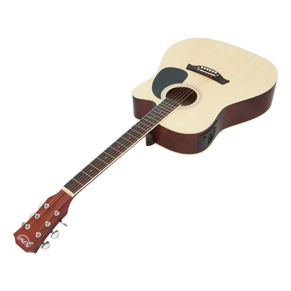 X-Alpha Pro 41" Electric-Acoustic Guitar – 5-Band EQ, Cutaway, Output Jack (Natural)