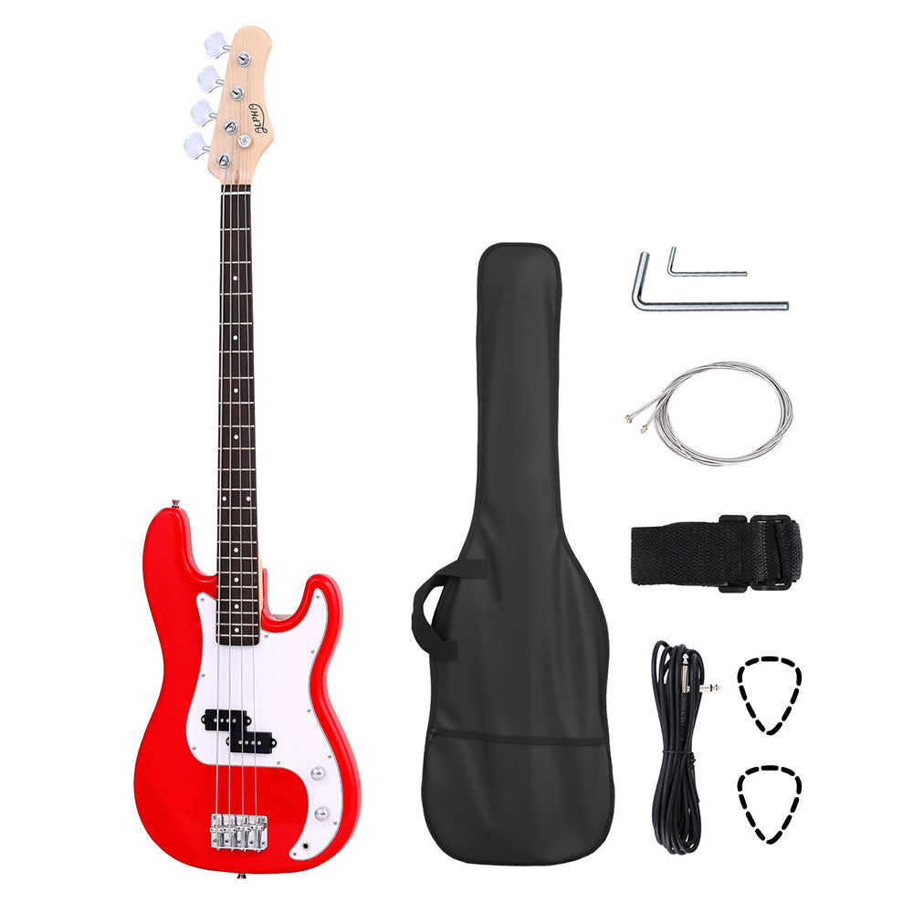 X-Alpha Electric Guitar Bass  47 Inch Red