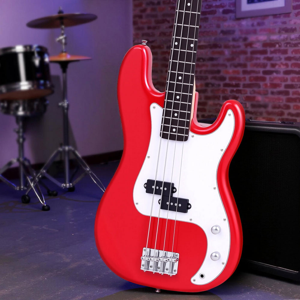 X-Alpha Electric Guitar Bass  47 Inch Red