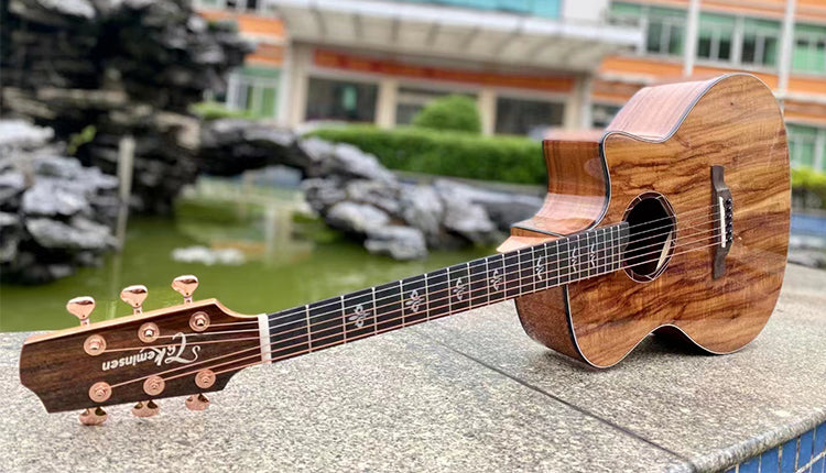 X-Acacia Pro 40" Solid Acacia Acoustic Guitar – Mahogany Neck, Rosewood Fingerboard, Polished Premium Cutaway