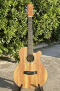 X-Zebra 36” Acoustic Guitar – OM Style | Matte Zebrawood Finish