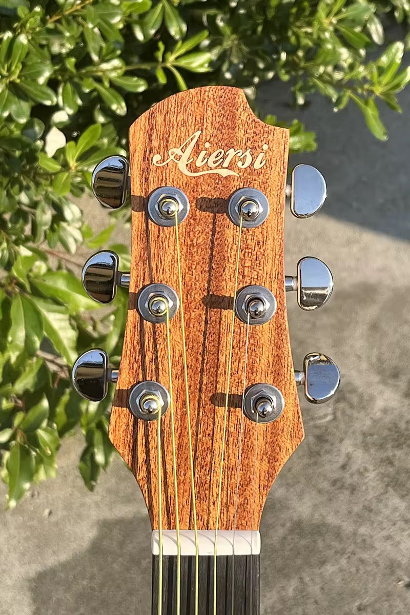 X-Zebra 36” Acoustic Guitar – OM Style | Matte Zebrawood Finish