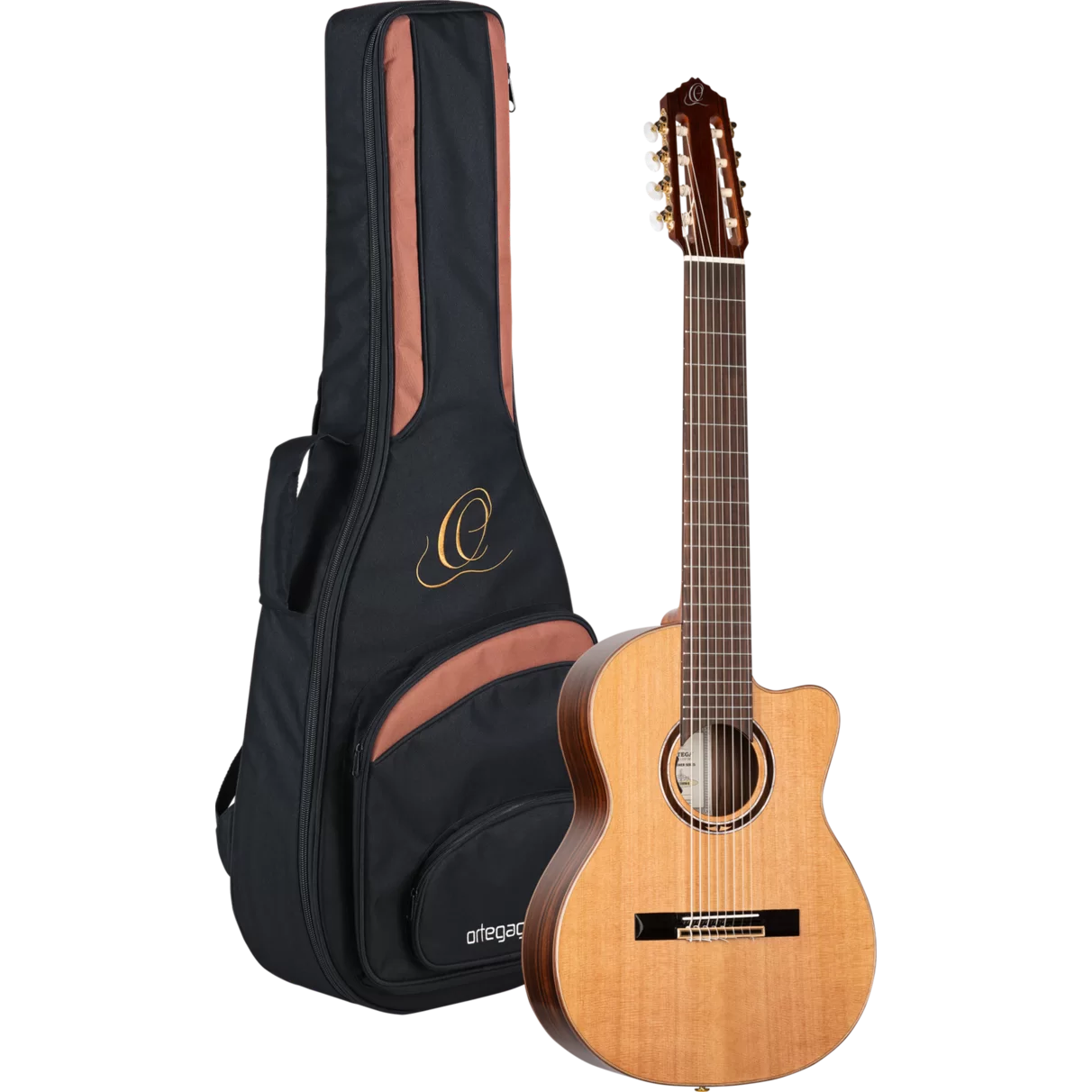 Ortega Performer Series 8-String Nylon Acoustic Electric Guitar – Full Size (ORT-RCE159-8)