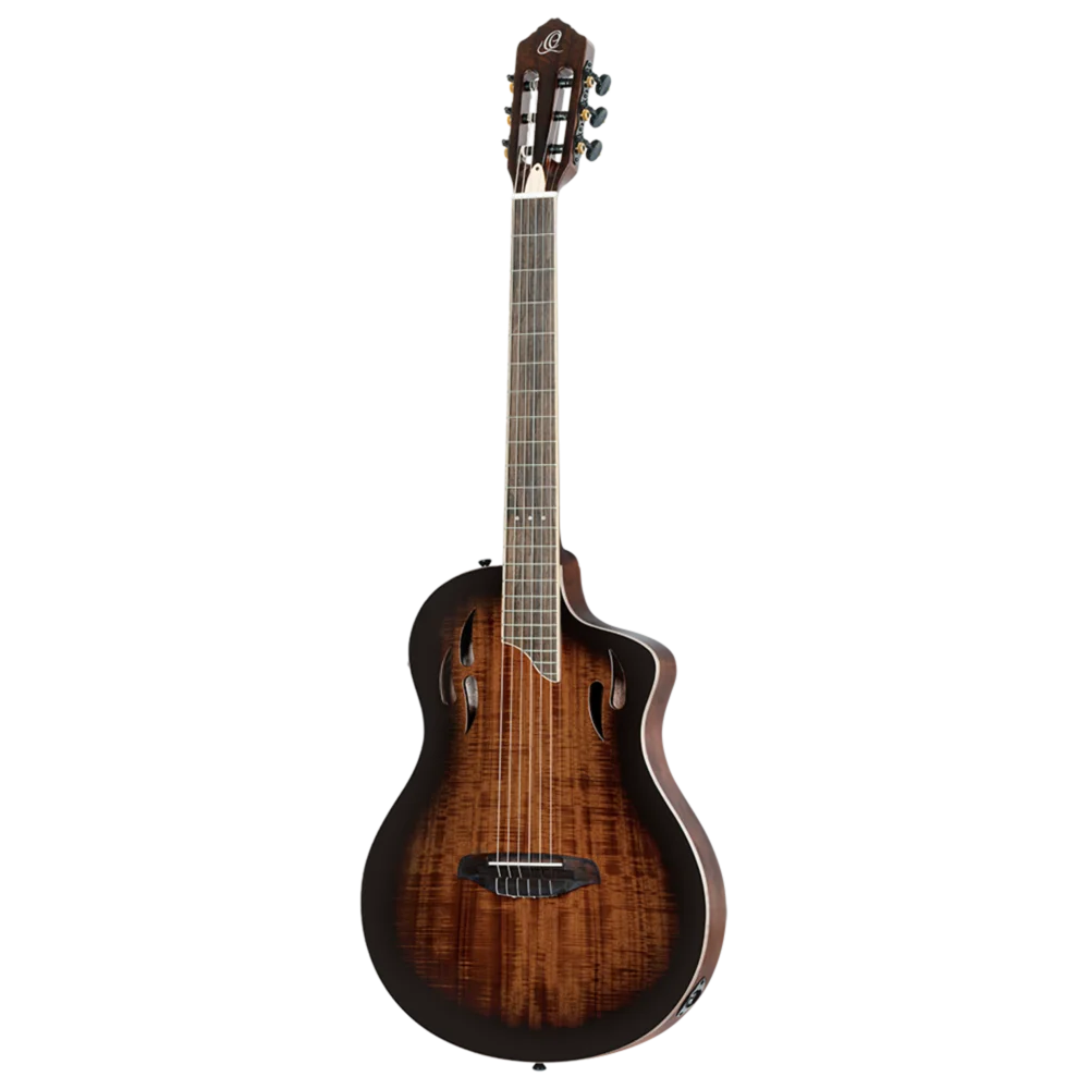 Ortega TourPlayer Series (Acacia Burst) Electric Nylon Guitar + Gig Bag (RTPDLX-ACA)
