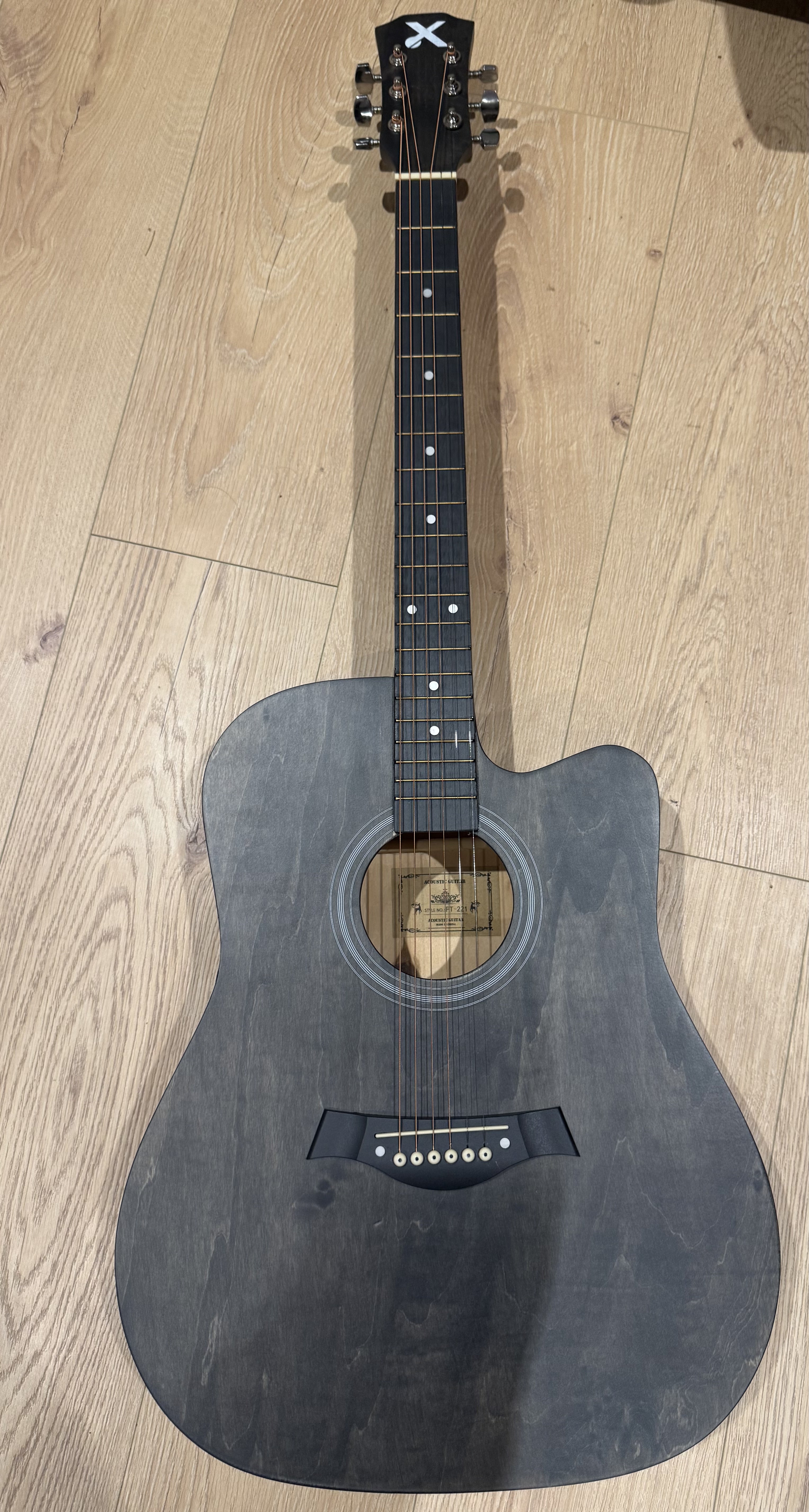 X-Origin 41” Cutaway Acoustic Guitar – Steel String | Matte Grey