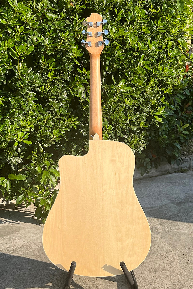X-Wavewood 41" Acoustic Guitar – Natural Wood Pattern, Basswood Body, Mahogany Neck