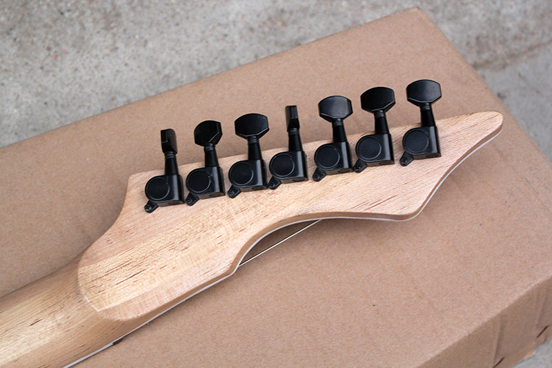 X-Ashborne 7-String Spalted Maple Electric Guitar – Natural Finish