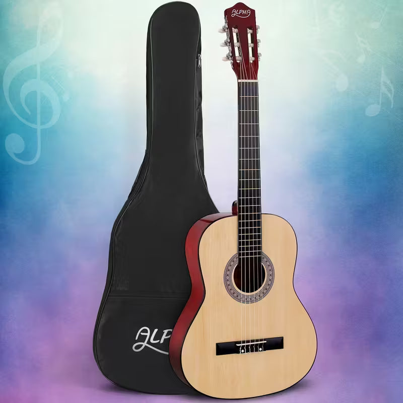 X-AlphaBeginner™ 39" Classical Guitar – Beginner-Friendly Nylon String Guitar + Carry Bag