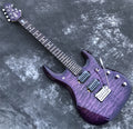 full body purple electric guitar with quilt top and tremolo bridge for sale online australia