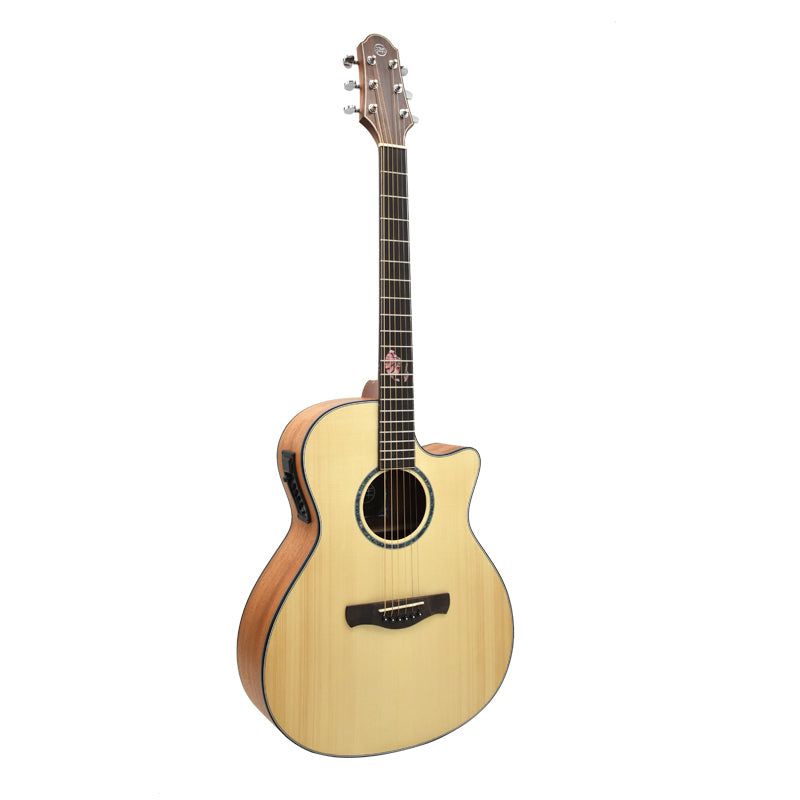 X-Spruce Pro 40" Acoustic-Electric Guitar – Natural & Retro Colours