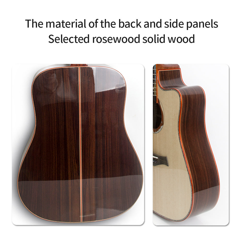 X-Rosewood Supreme 41" Solid Top Acoustic Guitar (Rounded / Flat Corner)