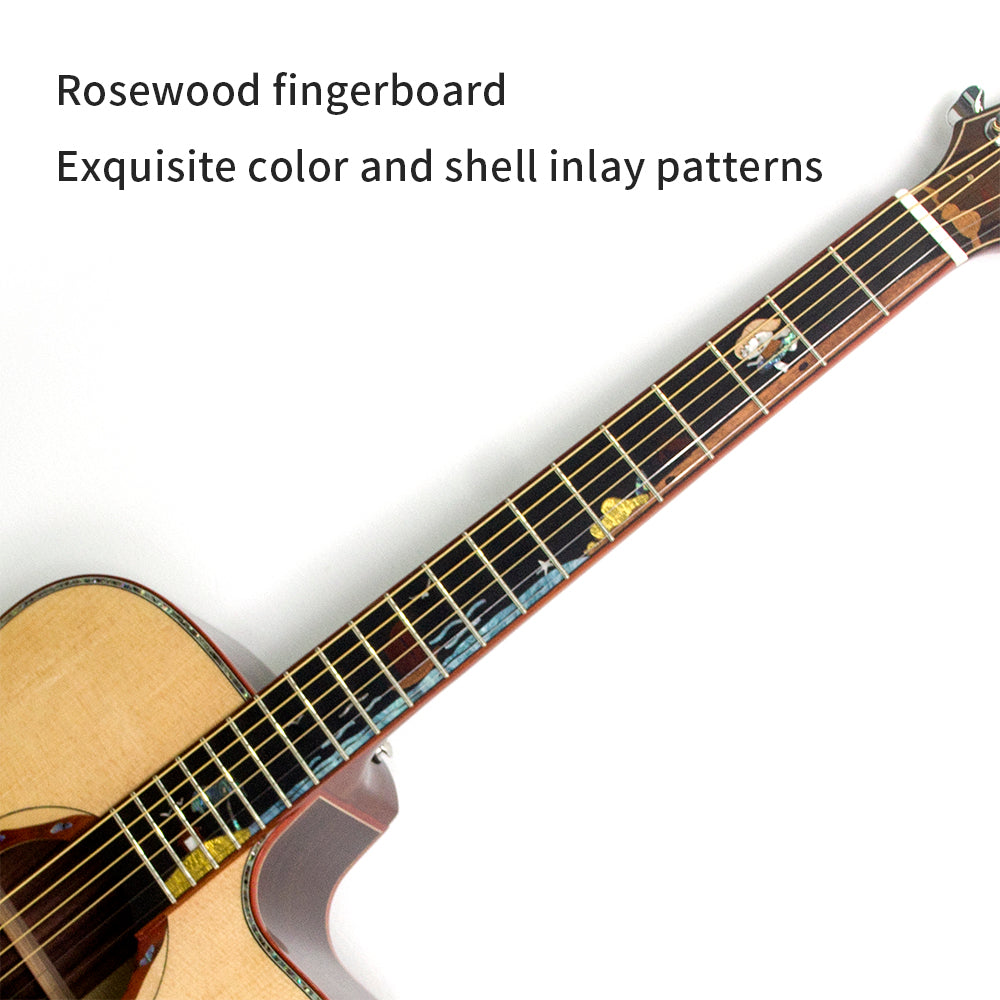 X-Rosewood Supreme 41" Solid Top Acoustic Guitar (Rounded / Flat Corner)