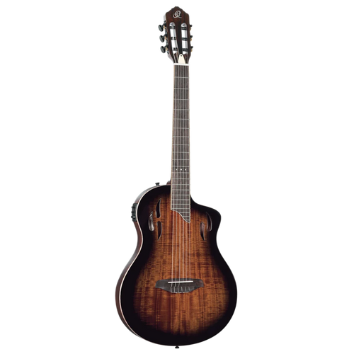 Electric nylon string guitar in acacia burst finish for sale online in Sydney Australia