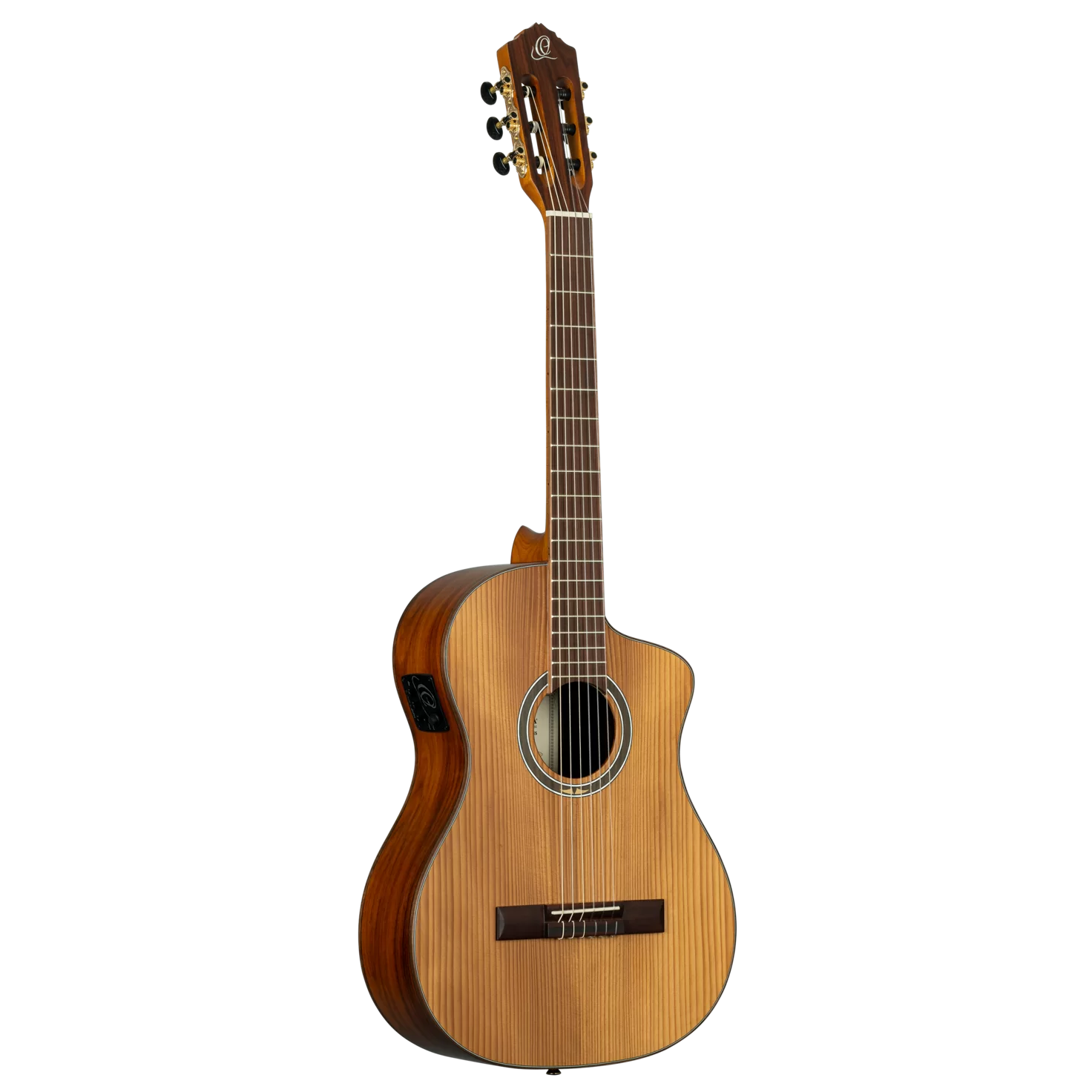 Sydney guitars online electro classical guitar with cutaway body and natural wood finish