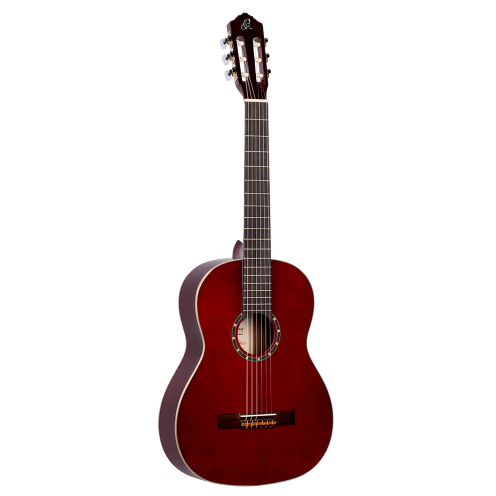 Ortega Family Series Nylon String Classical Guitar – Full Size, Wine Red (ORT-R121-WR)